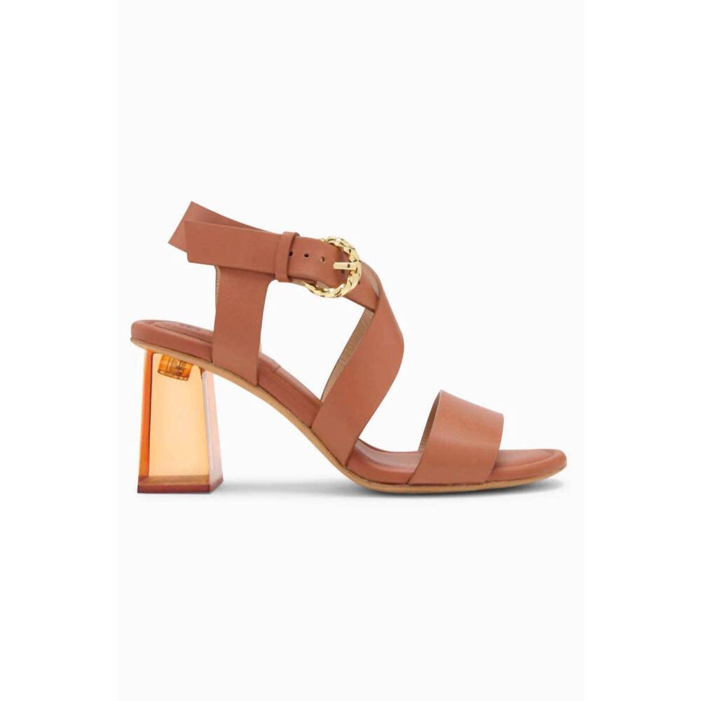 NEW ULLA JOHNSON women's elora heel sandal in sierra - Picture 3 of 4